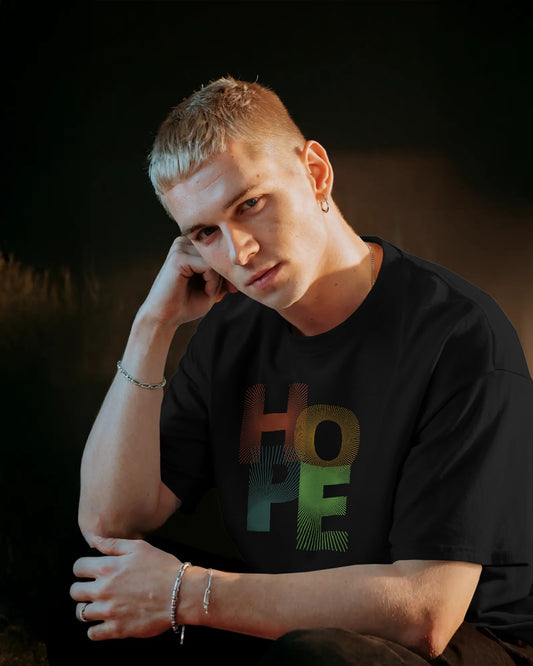 Hope Black Oversized Tshirt