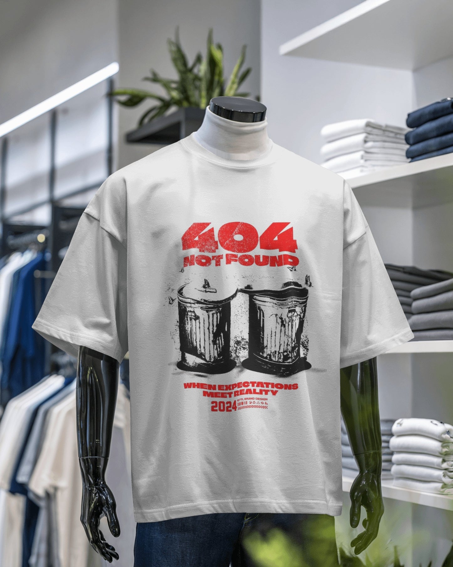 404 Not Found White Tshirt (Unisex)